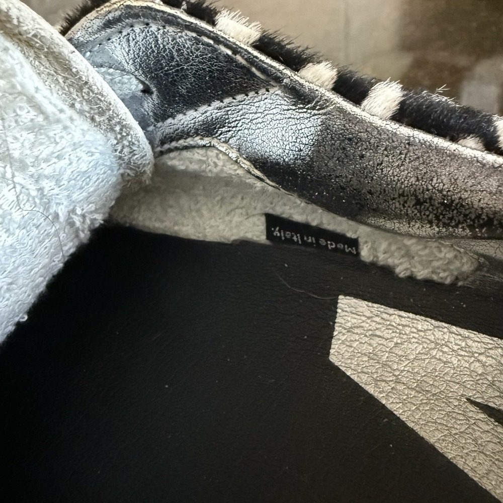 Revolve P448 John Calf Hair Spotted Cowiena Sneaker Black White EU 39 US 8.5 9 - Picture 12 of 14